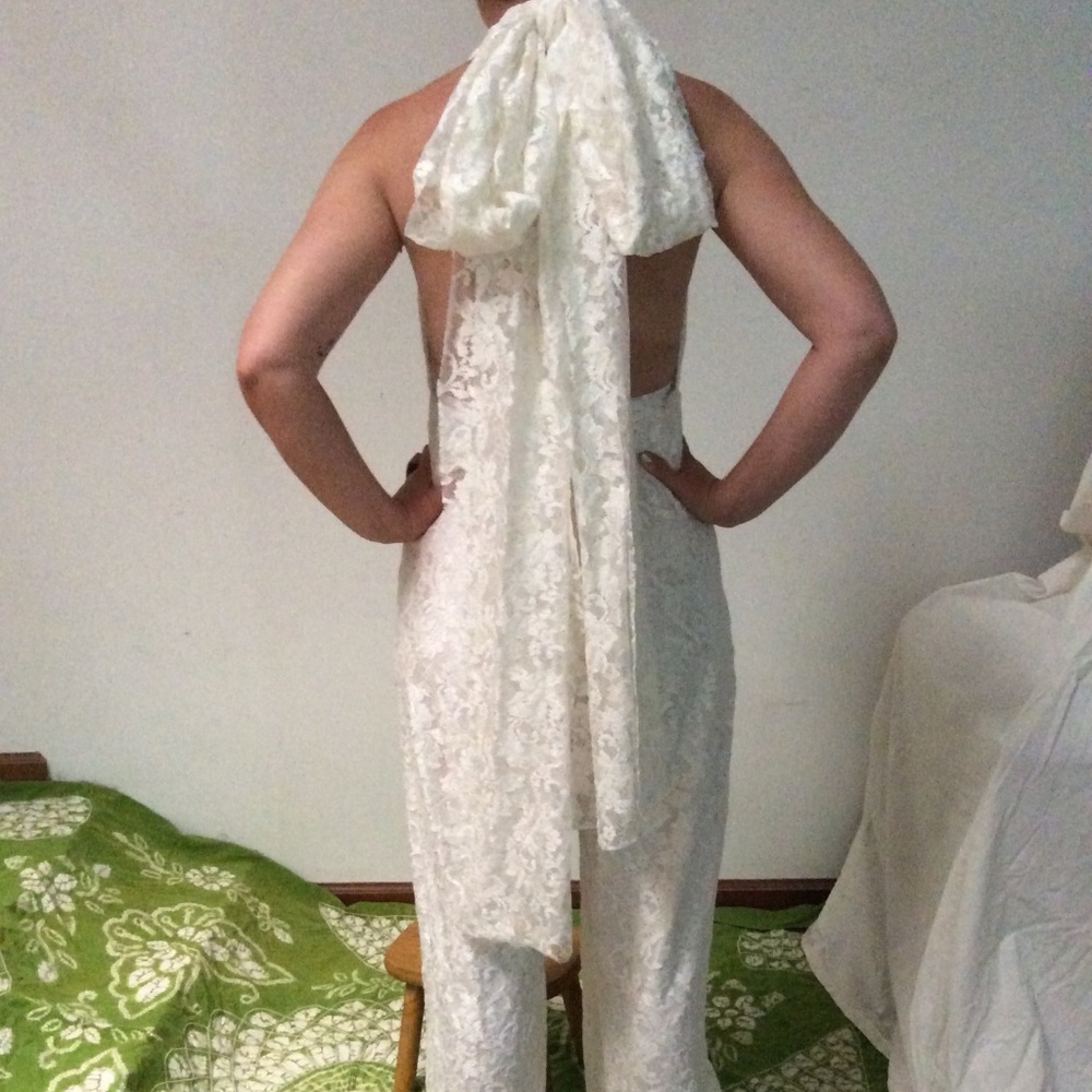 Lace Bridal Jumpsuit - Picture 3 of 8